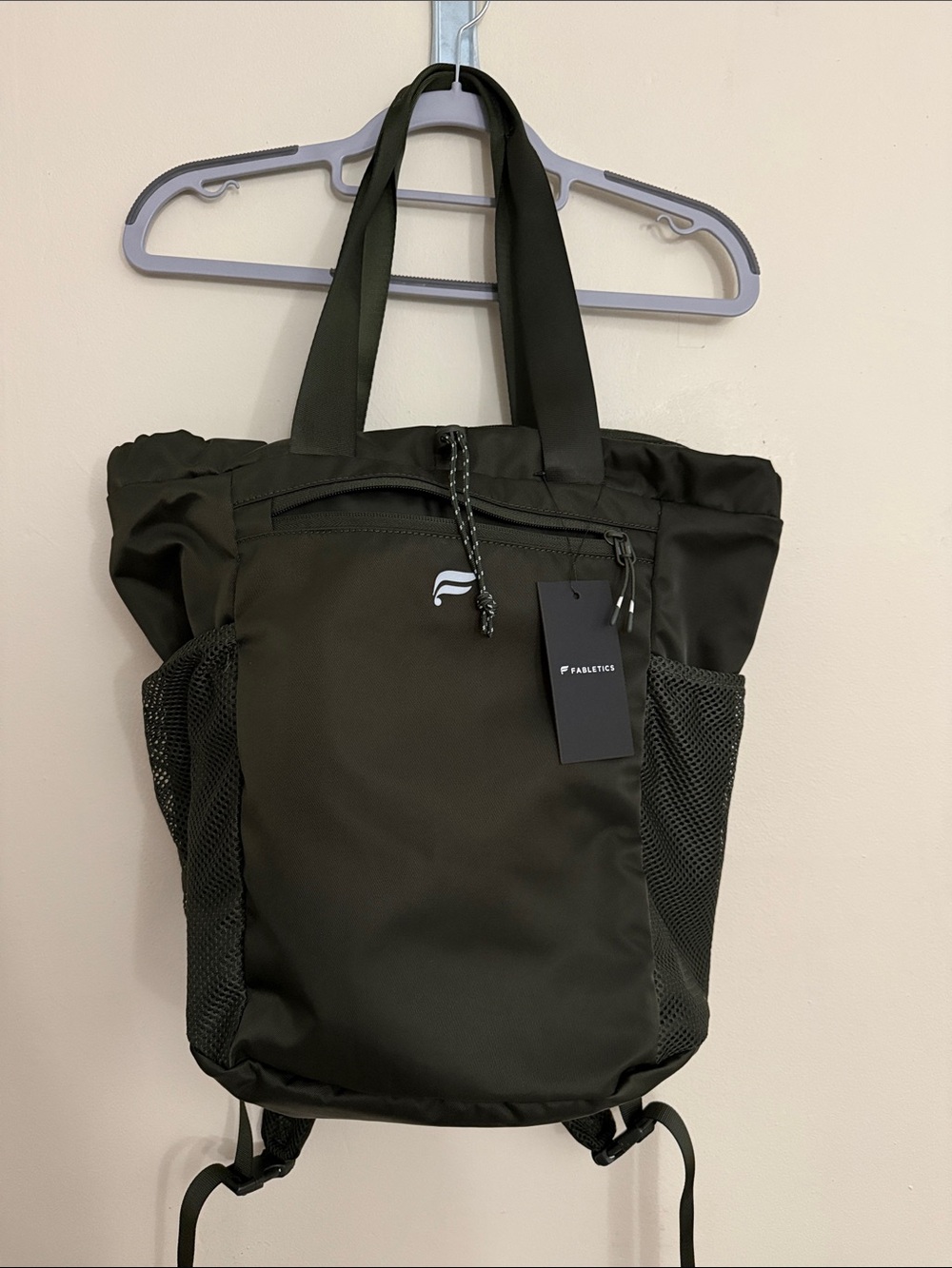 Fabletics Men's Olive Green Utility Backpack Tote Convertible